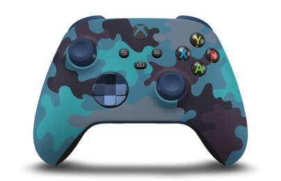 Kontroler bezprzewodowy Xbox - Body: Mineral Camo, D-Pads: Midnight Blue (Metallic), Thumbsticks: Midnight Blue