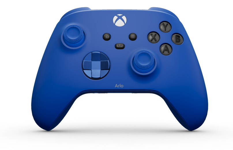 Xbox Wireless Controller - Body: Shock Blue, D-Pads: Photon Blue (Metallic), Thumbsticks: Shock Blue