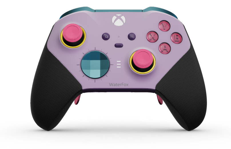 Controller Wireless Elite per Xbox Series 2 - Nucleo - Body: Soft Purple + Rubberised Grips, D-pad: Faceted, Mineral Blue (Metal), Back: Astral Purple + Rubberised Grips