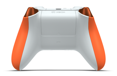 Controller with Zest Orange body, Robot White D-pad, and Robot White thumbsticks - back view