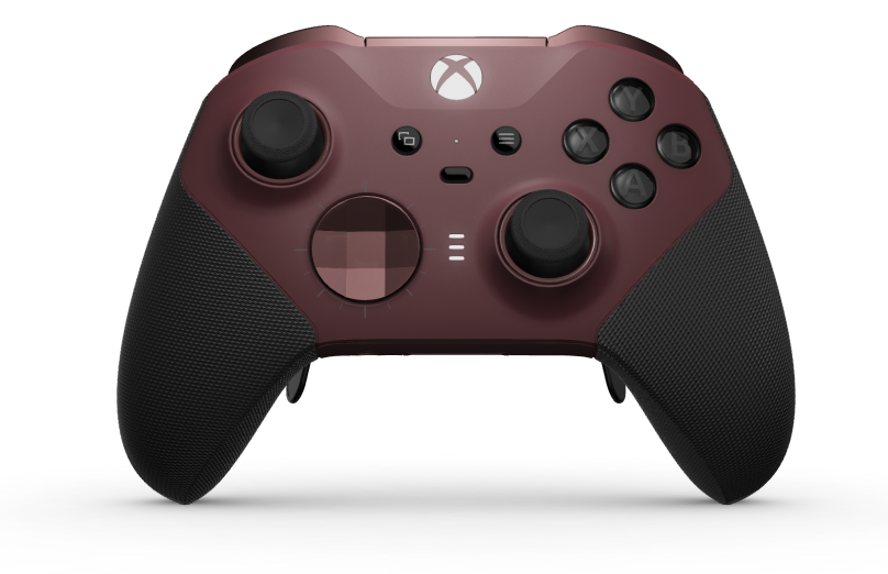 Xbox Elite Wireless Controller Series 2 - Core - Body: Garnet Red + Rubberized Grips, D-pad: Faceted, Garnet Red (Metal), Back: Garnet Red + Rubberized Grips