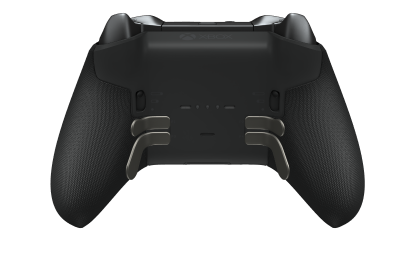 Mando inalámbrico Xbox Elite Series 2: básico - Body: Carbon Black + Rubberized Grips, D-pad: Facet, Storm Gray (Metal), Back: Carbon Black + Rubberized Grips
