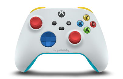 Xbox Wireless Controller - Body: Robot White, D-Pads: Shock Blue, Thumbsticks: Pulse Red