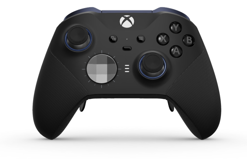 Xbox Elite Wireless Controller Series 2 - Core - Body: Carbon Black + Rubberised Grips, D-pad: Faceted, Storm Grey (Metal), Back: Carbon Black + Rubberised Grips