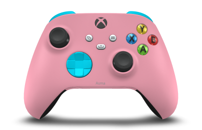 Xbox Wireless Controller - Corpo: Rosa Retro, Botões Direcionais: Azul Libélula, Manípulos Analógicos: Preto Carbono