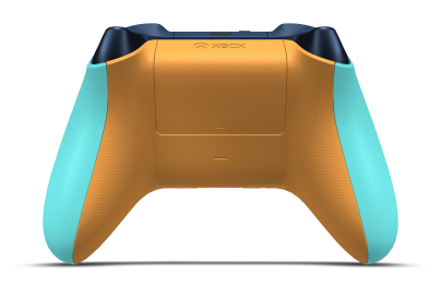 Xbox Wireless Controller - Hoofdtekst: Gletsjerblauw, D-Pads: Middernachtblauw (metallic), Duimsticks: Zachtoranje
