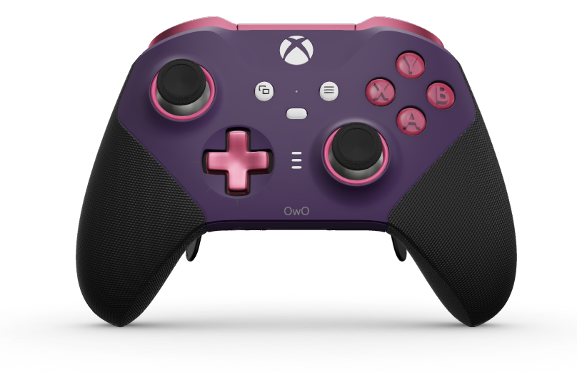 Xbox Elite Wireless Controller Series 2 - Core - Body: Astral Purple + Rubberised Grips, D-pad: Cross, Deep Pink (Metal), Back: Astral Purple + Rubberised Grips