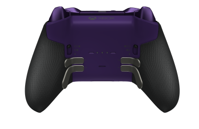 Xbox Elite Wireless Controller Series 2 - Core - Body: Carbon Black + Rubberized Grips, D-pad: Facet, Bright Silver (Metal), Back: Astral Purple + Rubberized Grips