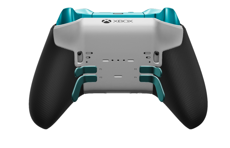 Xbox Elite 無線控制器 Series 2 - Core - Body: Robot White + Rubberized Grips, D-pad: Facet, Bright Silver (Metal), Back: Robot White + Rubberized Grips