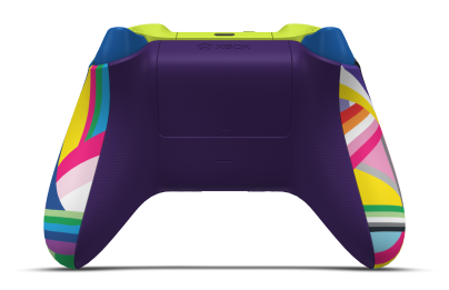 Xbox Wireless Controller - 몸체: Pride, 방향 패드: 드래곤플라이 블루, 엄지스틱: 벨로시티 그린