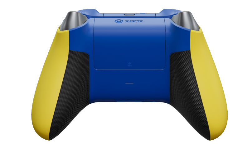 Xbox Wireless Controller - Corpo: Lightning Yellow, Croci direzionali: Rosso battito, Levette: Blu shock