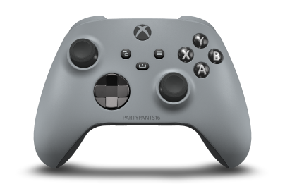 Xbox Wireless Controller - Hoofdtekst: Ash Grey, D-Pads: Carbonzwart (metallic), Duimsticks: Carbonzwart
