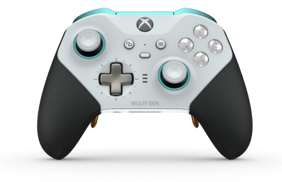 Xbox Elite Wireless Controller Series 2 - Core - Corps: Robot White + poignées caoutchoutées, BMD: Plus, Bright Silver (métal), Arrière: Robot White + poignées caoutchoutées