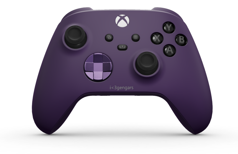 Xbox Wireless Controller - Tělo: Astrální purpurová, Řídicí kříže: Astrální purpurová (kovová), Palcové ovladače: Uhlově černá