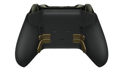 Xbox Elite Wireless Controller Series 2 - Core - Body: Carbon Black + Rubberised Grips, D-pad: Facet, Gold Matte (Metal), Back: Carbon Black + Rubberised Grips