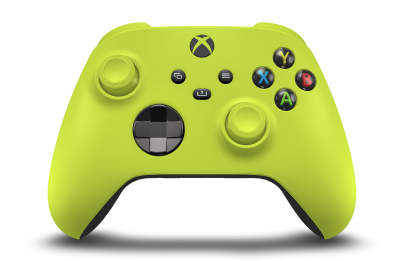 Xbox 무선 컨트롤러 - Corpo: Verde Elétrico, Botões Direcionais: Preto Carbono (Metálico), Manípulos Analógicos: Verde Elétrico