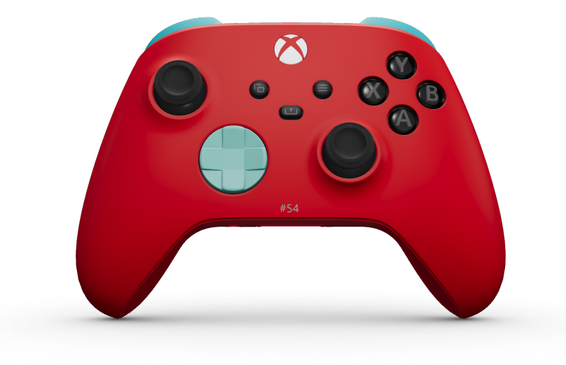Xbox Wireless Controller - Corps: Pulse Red, BMD: Glacier Blue, Joysticks: Carbon Black
