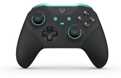 Xbox Elite Wireless Controller Series 2 - Core - Fremsida: Carbon Black + Rubberized Grips, Styrknapp: Kors, Carbon Black (Metall), Tillbaka: Carbon Black + Rubberized Grips