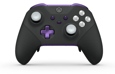 Xbox Elite Wireless Controller Series 2 - Core - Body: Carbon Black + Rubberized Grips, D-pad: Cross, Astral Purple (Metal), Back: Astral Purple + Rubberized Grips