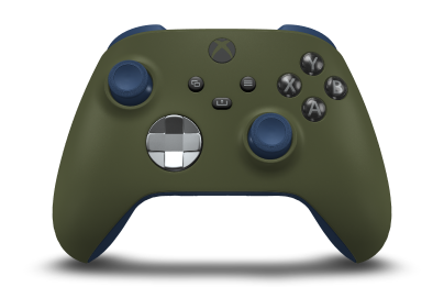 Xbox Wireless Controller - Body: Nocturnal Green, D-Pads: Ash Gray (Metallic), Thumbsticks: Midnight Blue