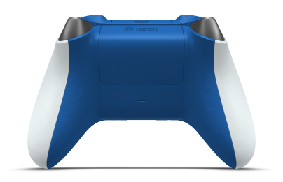 Xbox Wireless Controller - Corpo: Branco Robot, Botões Direcionais: Azul Elétrico (Metálico), Manípulos Analógicos: Azul Choque