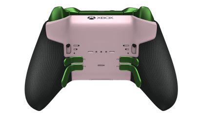 Xbox Elite Wireless Controller Series 2 - Core - Behuizing voorzijde: Zacht roze + rubberen handvatten, D-pad: Cross, Velocity Green (Metal), Behuizing achterzijde: Zacht roze + rubberen handvatten