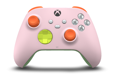 Xbox 無線控制器 - Body: Soft Pink, D-Pads: Electric Volt, Thumbsticks: Zest Orange
