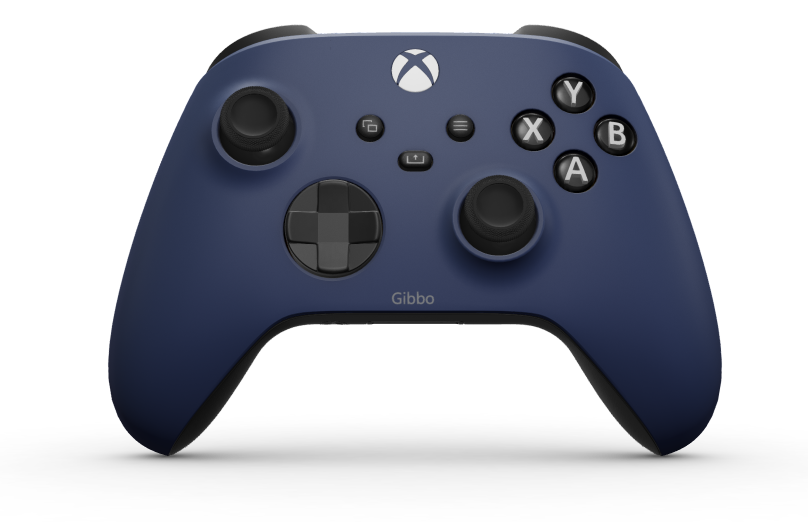Xbox Wireless Controller - 本体: ミッドナイト ブルー, 方向パッド: カーボン ブラック, サムスティック: カーボン ブラック