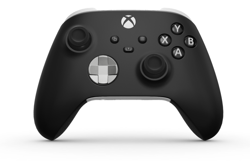Xbox Wireless Controller - Hoofdtekst: Carbonzwart, D-Pads: Helder zilver (metallic), Duimsticks: Carbonzwart