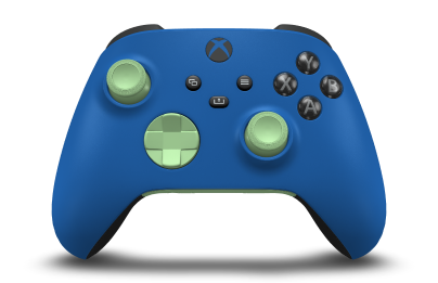 Xbox Wireless Controller - Body: Shock Blue, D-Pads: Soft Green, Thumbsticks: Soft Green