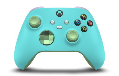 Xbox 無線控制器 - Body: Glacier Blue, D-Pads: Soft Green (Metallic), Thumbsticks: Soft Green