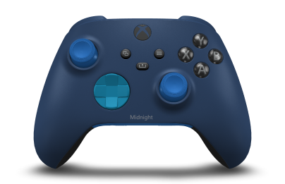 Xbox Wireless Controller - Body: Midnight Blue, D-Pads: Mineral Blue, Thumbsticks: Shock Blue