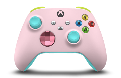 Xbox Wireless Controller - Body: Soft Pink, D-Pads: Retro Pink (Metallic), Thumbsticks: Glacier Blue