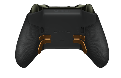 Manette sans fil Xbox Elite Series 2 - Core - Body: Carbon Black + Rubberized Grips, D-pad: Facet, Soft Orange (Metal), Back: Carbon Black + Rubberized Grips