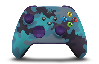 Xbox Wireless Controller - Body: Mineral Camo, D-Pads: Astral Purple, Thumbsticks: Astral Purple