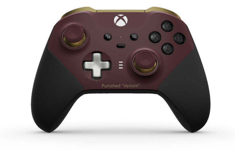 Xbox Elite Wireless Controller Series 2 - Core - Corps: Garnet Red + poignées caoutchoutées, BMD: Plus, Bright Silver (métal), Arrière: Carbon Black + poignées caoutchoutées