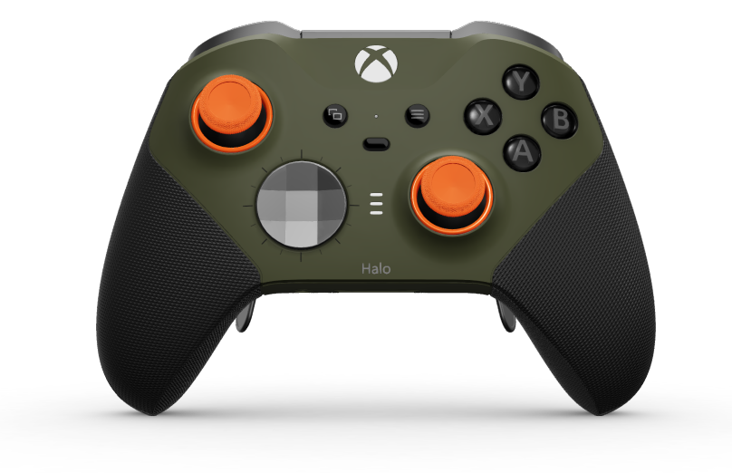 Xbox Elite Wireless Controller Series 2 - Core - Body: Nocturnal Green + Rubberized Grips, D-pad: Faceted, Storm Gray (Metal), Back: Nocturnal Green + Rubberized Grips
