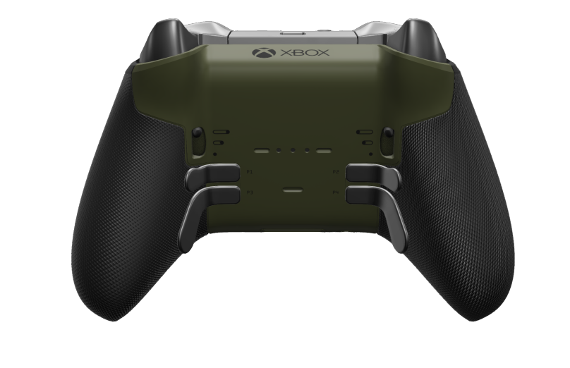 Xbox Elite Wireless Controller Series 2 - Core - Body: Nocturnal Green + Rubberized Grips, D-pad: Faceted, Storm Gray (Metal), Back: Nocturnal Green + Rubberized Grips