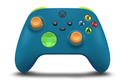 Xbox 無線控制器 - Corps: Mineral Blue, BMD: Velocity Green, Joysticks: Soft Orange