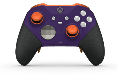 Mando inalámbrico Xbox Elite Series 2: básico - Body: Astral Purple + Rubberised Grips, D-pad: Facet, Bright Silver (Metal), Back: Astral Purple + Rubberised Grips