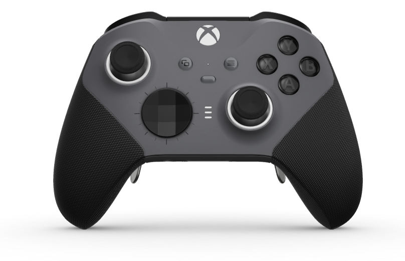 Xbox Elite Wireless Controller Series 2 - Core - Body: Storm Gray + Rubberized Grips, D-pad: Facet, Carbon Black (Metal), Back: Storm Gray + Rubberized Grips