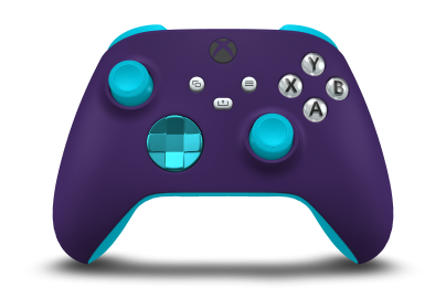 Xbox Wireless Controller - Korpus: Gwiezdny fiolet, Pady kierunkowe: Opalizujący błękit (metaliczny), Drążki: Opalizujący błękit