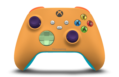 Xbox Wireless Controller - Body: Soft Orange, D-Pads: Soft Green, Thumbsticks: Astral Purple