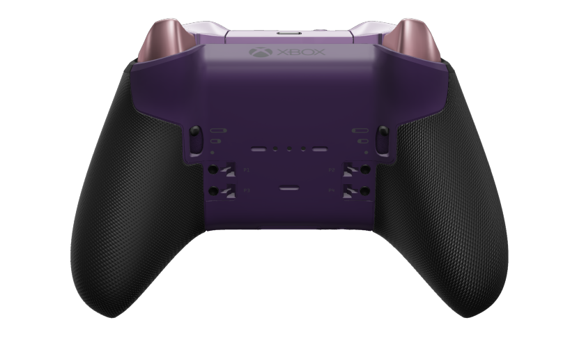 Xbox Elite Wireless Controller Series 2 - Core - 몸체: 아스트랄 퍼플 + 고무 코팅 그립, 방향 패드: 패싯, 소프트 핑크(메탈), 뒤로: 아스트랄 퍼플 + 고무 코팅 그립