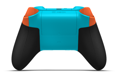Xbox Wireless Controller - Corpo: Laranja Vibrante, Botões Direcionais: Azul Libélula, Manípulos Analógicos: Azul Libélula