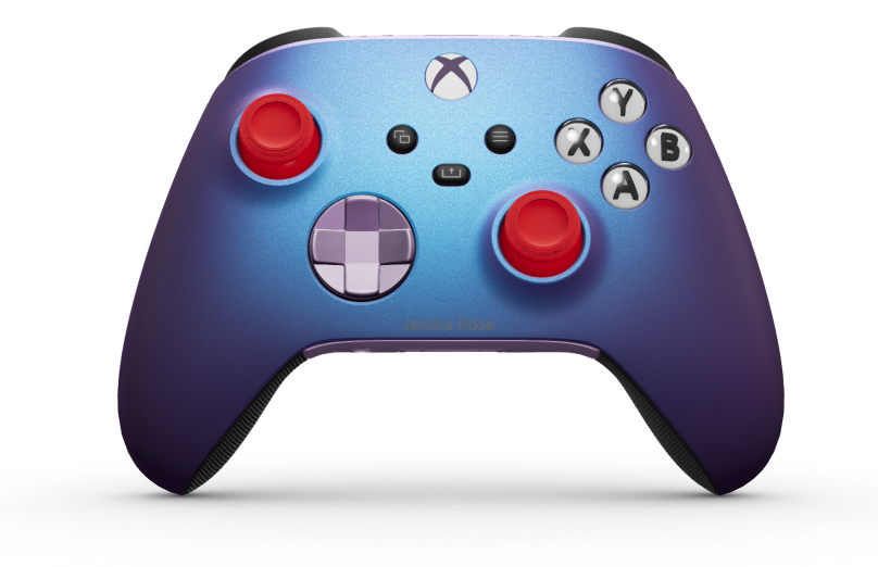 Xbox Wireless Controller - Body: Stellar Shift, D-Pads: Soft Purple (Metallic), Thumbsticks: Pulse Red