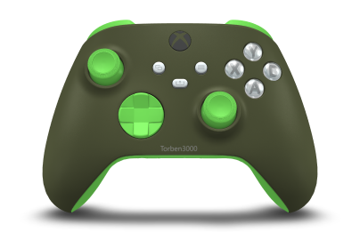 Xbox Wireless Controller - Body: Nocturnal Green, D-Pads: Velocity Green, Thumbsticks: Velocity Green