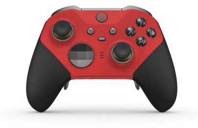 Xbox Elite Wireless Controller Series 2 - Core - Body: Pulse Red + Rubberised Grips, D-pad: Facet, Storm Grey (Metal), Back: Pulse Red + Rubberised Grips