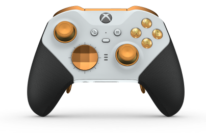 Controller Wireless Elite per Xbox Series 2 - Nucleo - Body: Robot White + Rubberized Grips, D-pad: Facet, Soft Orange (Metal), Back: Robot White + Rubberized Grips