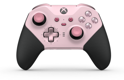 Xbox Elite Wireless Controller Series 2 - Core - Body: Soft Pink + Rubberized Grips, D-pad: Cross, Soft Pink (Metal), Back: Soft Pink + Rubberized Grips